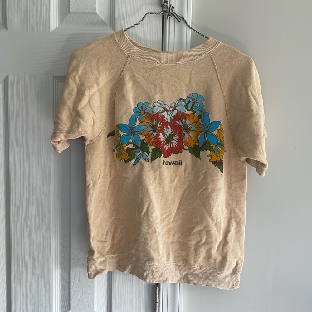 Vintage Hawaii short sleeve sweatshirt